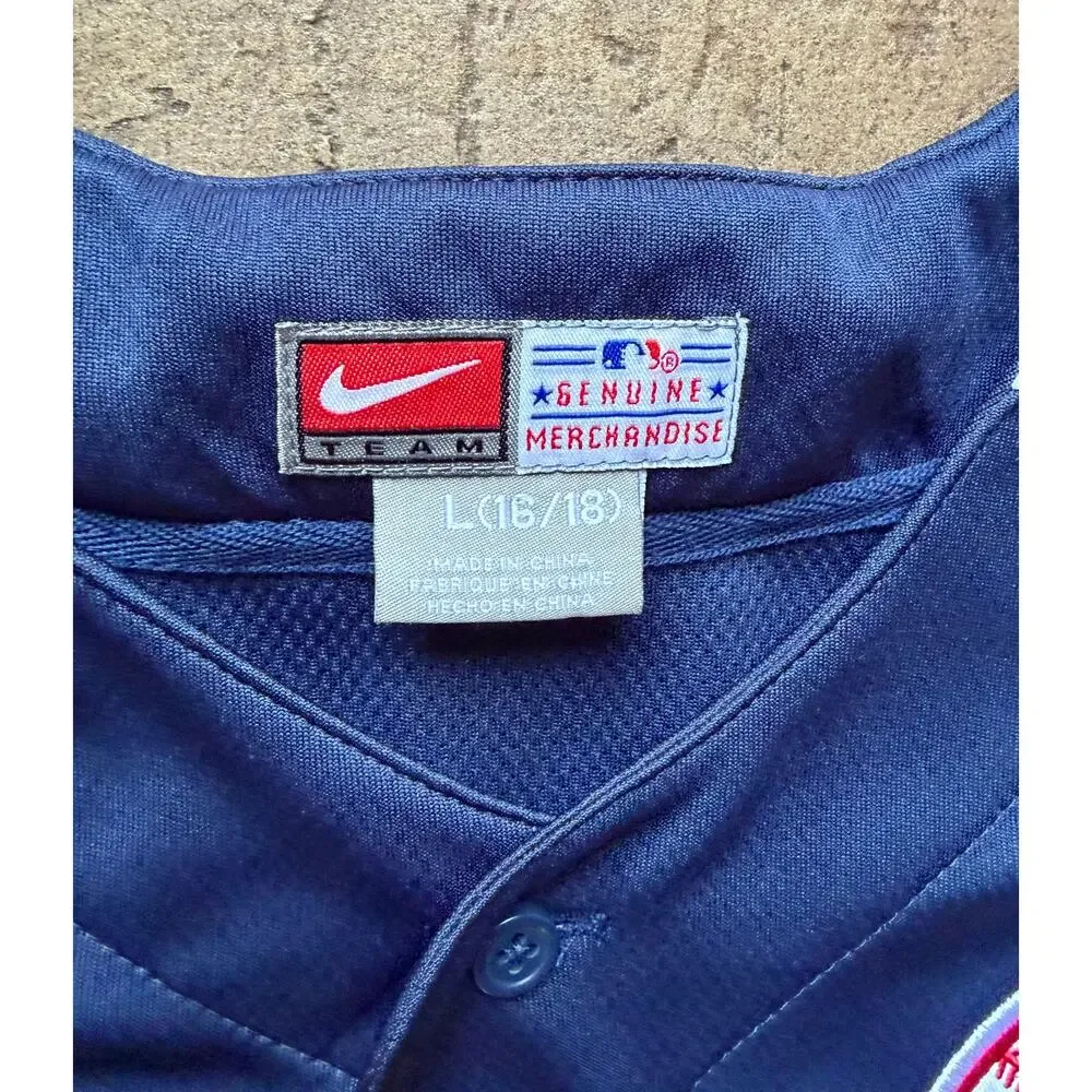 Nike Team MLB New York Yankees Youth Baseball Jersey Button Front Size L 16/18